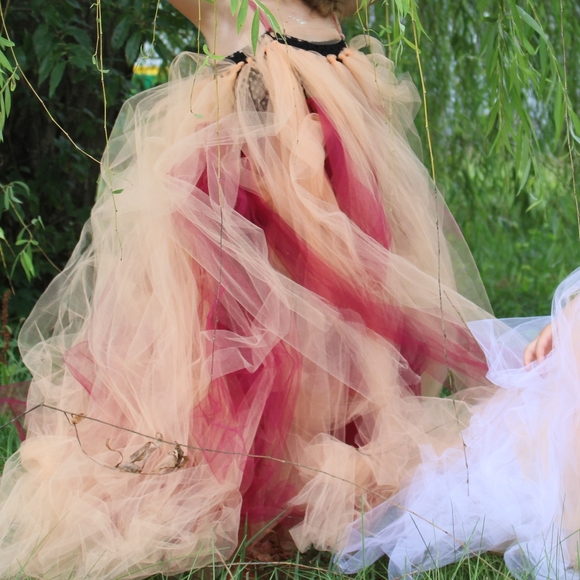 2 tone Tulle tutu dress, Flower Girl, Fairy, princ - Picture 2 of 5